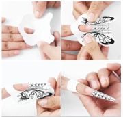 100 Adet Tırnak Özel Siyah Şablon