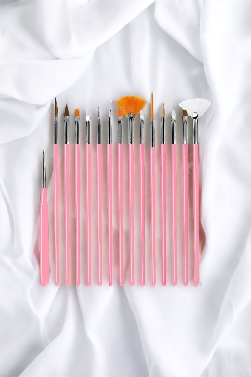 15'li Fırça Set Pembe