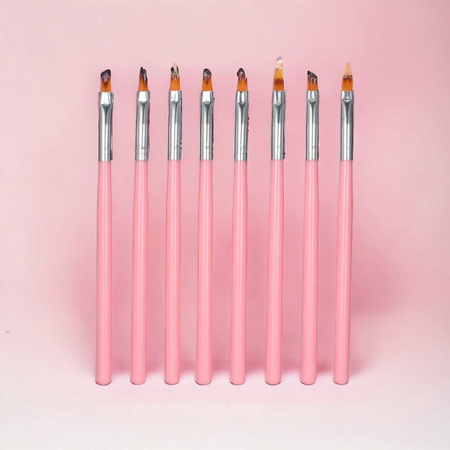 8'li Pembe Fırça Set