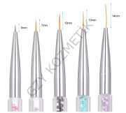 5'li Gökkuşağı Çift Taraflı Ve Dotslu Fırça Set