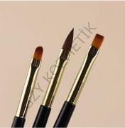 3'lü Çift Taraflı Siyah Fırça Set