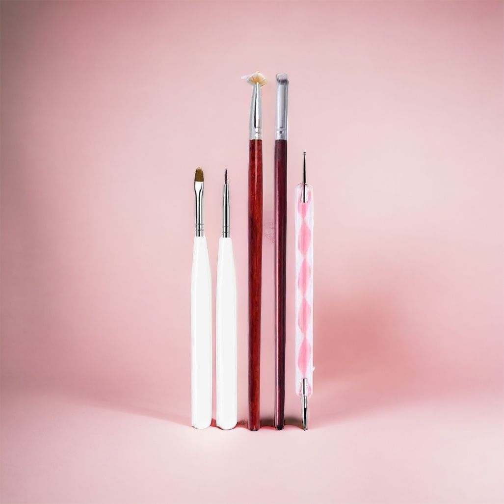 5'li Kısa Dotslu Fırça Set