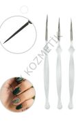 3'lü Aoyasue Aas Model Nail Art Fırça Set
