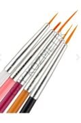 5'li Aoyasue Renkli Nail Art Fırça Set