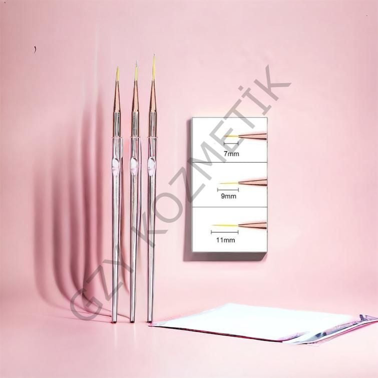 3'lü Nail Art Fırça Set G