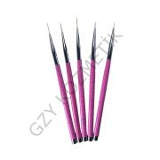 5'li Nail Art Fırça Pembe Mermer