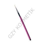 5'li Nail Art Fırça Pembe Mermer