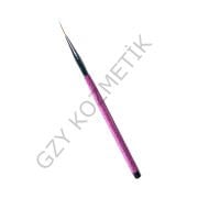 5'li Nail Art Fırça Pembe Mermer