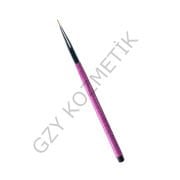 5'li Nail Art Fırça Pembe Mermer