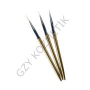 3'lü Nail Art Fırça Düz Sarı