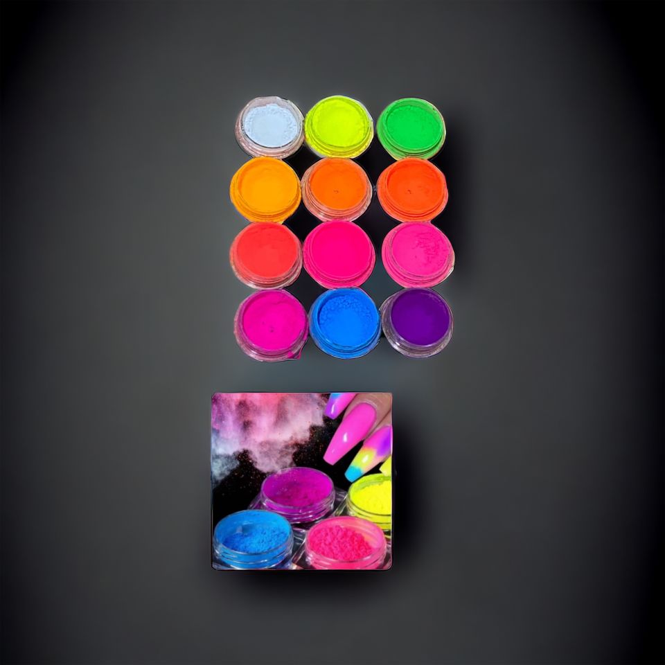 12'li Neon Toz Süsleme