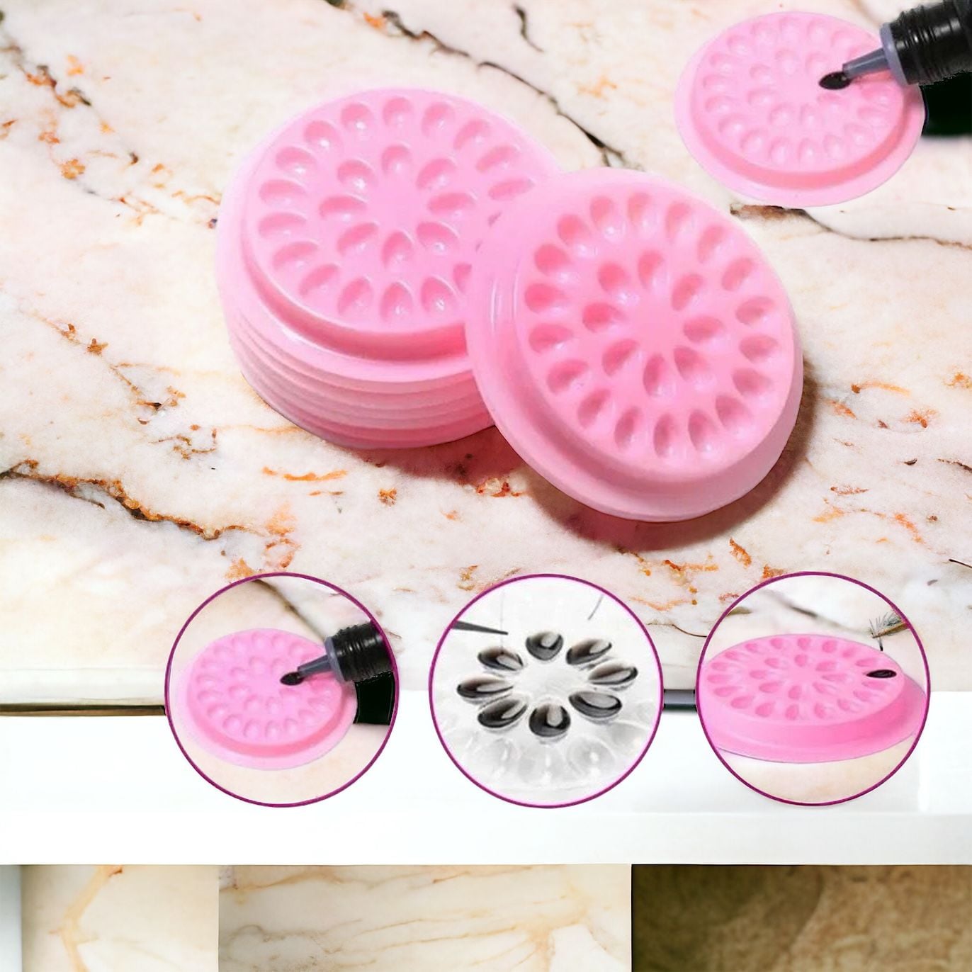 Kirpik Yapıştırıcı Damla Kabı (Pembe) 10'lu Paket