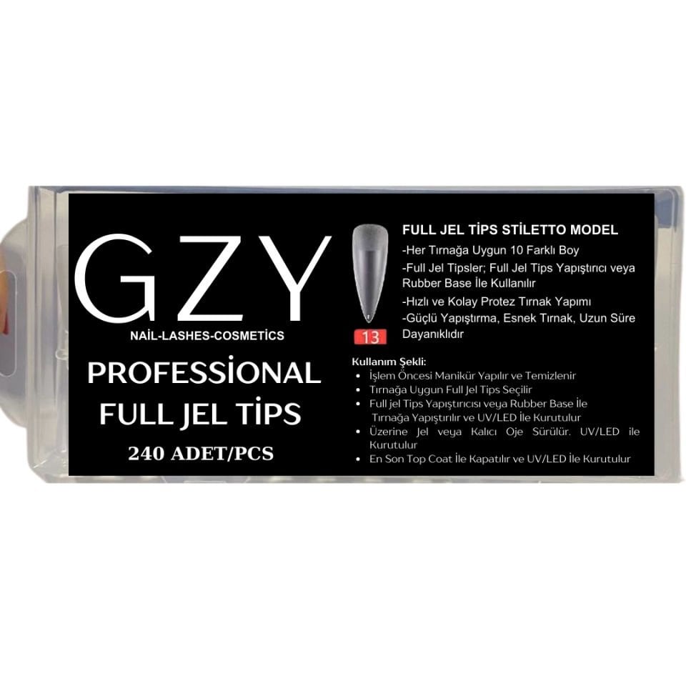 GZY Full Jel Tips Stiletto Model