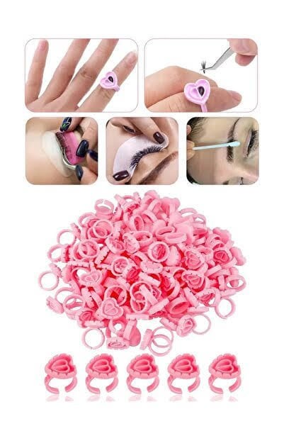 İpek Kirpik Pembe Yüzük 200'lü